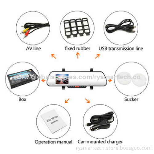 HD1080P Super Night Vision Rearview Mirror Car Camera